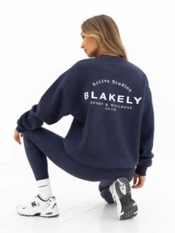 Active Studios Oversized Jumper - True Navy -Blakely 057ANAVY06D