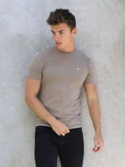 Initial Crew T-Shirt - Brown -Blakely 080CBROWN1