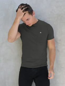 Initial Crew T-Shirt - Charcoal