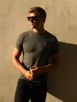 Initial Crew T-Shirt - Charcoal -Blakely 080C CHARCOAL 03D