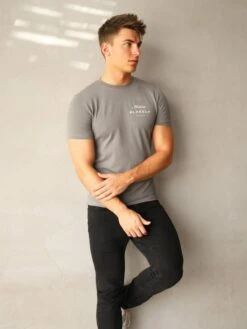 Italia T-Shirt - Stone Grey -Blakely 080MBGrey 03D