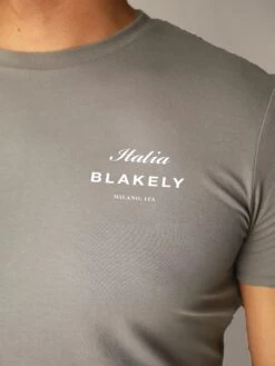 Italia T-Shirt - Stone Grey -Blakely 080MBGrey 04D