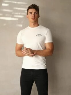 Italia T-Shirt - Flat White -Blakely 080MBOffWhite 02D