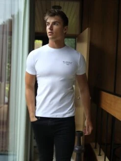 Monaco T-Shirt - White/Black -Blakely 080MOWhitewithBlacklogoD 3