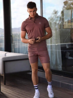 Sorrento Stretch Fit Shorts - Burgundy -Blakely 1592SorrentoPoloBurgundyTed3DCompressed 8d2bed58 8ded 42fb 949c 04ee417ea598