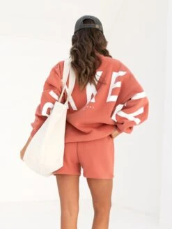 Isabel Oversized Jumper - Burnt Coral -Blakely 1846ABURNTCORAL01D