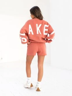 Isabel Oversized Jumper - Burnt Coral -Blakely 1846ABURNTCORAL03D