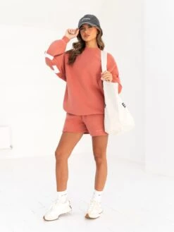 Isabel Oversized Jumper - Burnt Coral -Blakely 1846ABURNTCORAL04D