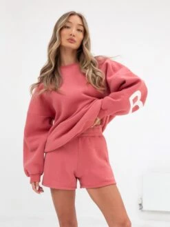 Isabel Oversized Jumper - Sunrise Coral -Blakely 1846ASandRed 02D