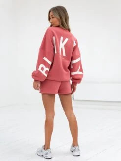 Isabel Oversized Jumper - Sunrise Coral -Blakely 1846ASandRed 06D