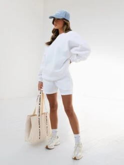Isabel Oversized Jumper - White & Pink -Blakely 1846AWHITE04D