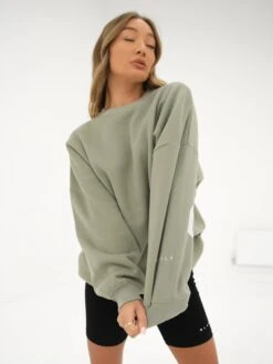 Isabel Oversized Jumper - Olive 13 Isabel Oversized Jumper - Olive -Blakely 1846BOlive5D