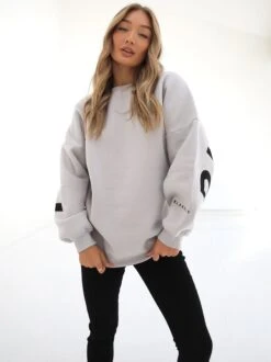 Isabel Oversized Jumper - Stone -Blakely 1846ISABELGREY05