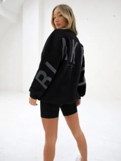 Isabel Tonal Oversized Jumper - Black -Blakely 1846TblackD 1