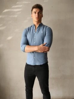 Manarola Shirt - Blue -Blakely 1855ABlue 02D