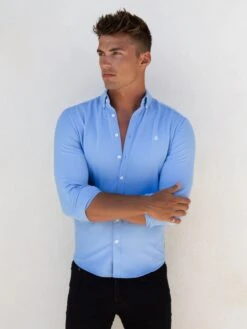 Canberra Long Sleeve Shirt - Light Blue -Blakely 1855BLUED 1