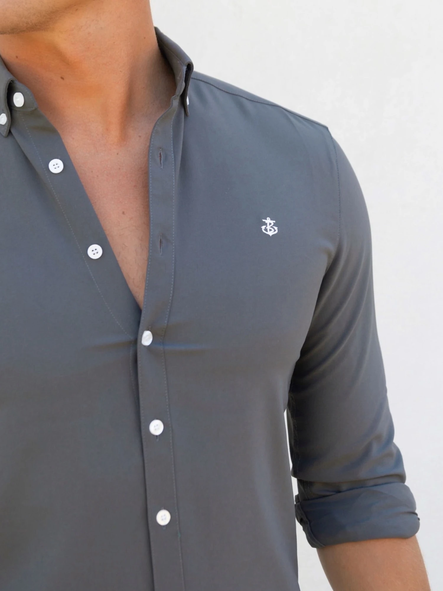 Otto Long Sleeve Shirt - Charcoal 7 Otto Long Sleeve Shirt - Charcoal - Image 5