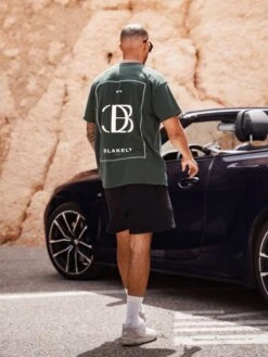 Riviera Initial Relaxed T-Shirt - Dark Green -Blakely 196CDARKGREEND 1 956085ae e014 4cdc bb2b 9979d0d19c9d