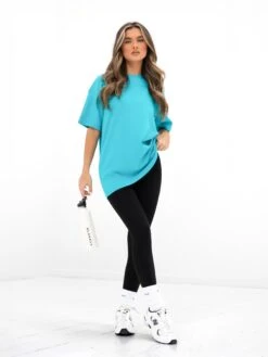 Isabel Oversized T-Shirt - Aqua -Blakely 196IWAQUA03D