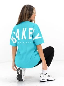 Isabel Oversized T-Shirt - Aqua -Blakely 196IWAQUA04D