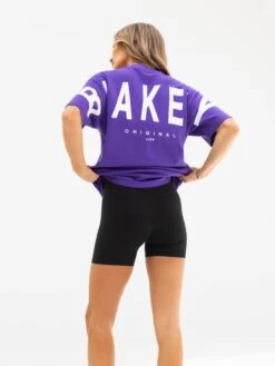 Isabel Oversized T-Shirt - Purple -Blakely 196IWDARKPURPLED 2