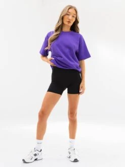 Isabel Oversized T-Shirt - Purple -Blakely 196IWDARKPURPLED