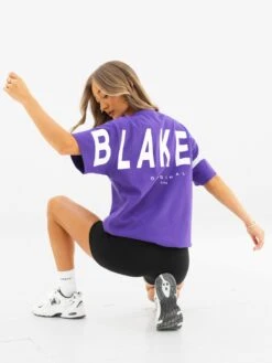 Isabel Oversized T-Shirt - Purple -Blakely 196IWDARKPURPLED 4