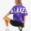 Isabel Oversized T-Shirt - Purple -Blakely 196IWDARKPURPLELEADD