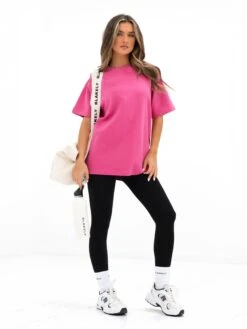 Isabel Oversized T-Shirt - Hot Pink -Blakely 196IWHOTPINK02D