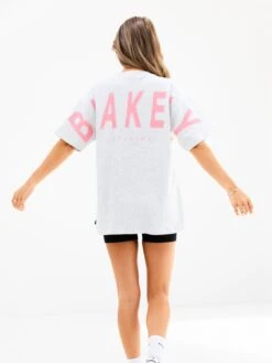 Isabel Oversized T-Shirt - Marl White -Blakely 196IWMARLWHITED 2
