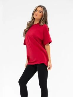 Isabel Oversized T-Shirt - Cherry Red 13 Isabel Oversized T-Shirt - Cherry Red -Blakely 196IWRED01D