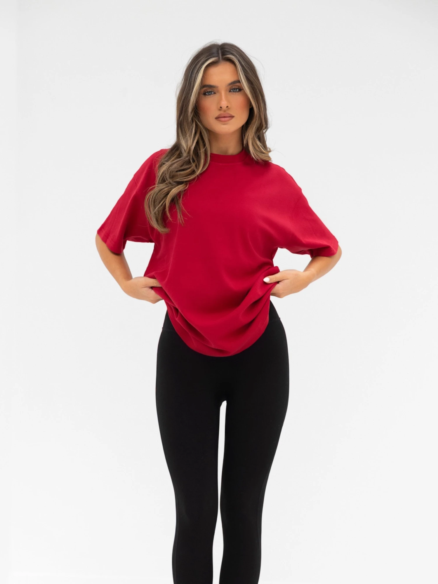 Isabel Oversized T-Shirt - Cherry Red 4 Isabel Oversized T-Shirt - Cherry Red - Image 2