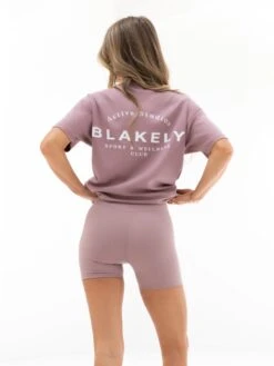 Curved Active Studios Oversized T-Shirt - Dusty Pink -Blakely 197CDUSTYPINK05D