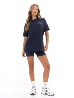 Curved Active Studios Oversized T-Shirt - True Navy -Blakely 197CTRUENAVY03D