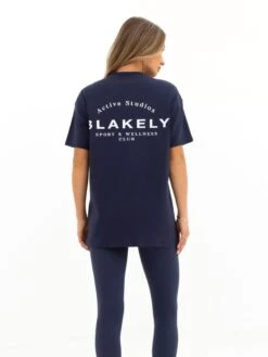 Curved Active Studios Oversized T-Shirt - True Navy -Blakely 197CTRUENAVY04D