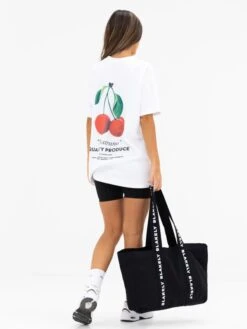 Callie Cherry Oversized T-Shirt - White -Blakely 1999CHERRYD 2