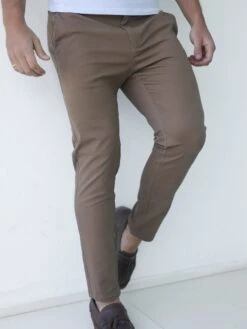 Sloane Slim Fit Tailored Chinos - Brown