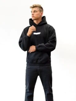 Kobe Italic Relaxed Hoodie - Black -Blakely 2011BIBLACKHOOD05D c6452b43 9d2b 476f bb5f 4c113f275b60