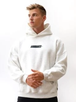 Kobe Italic Relaxed Hoodie - Marl White -Blakely 2011BIMARLHOOD04D