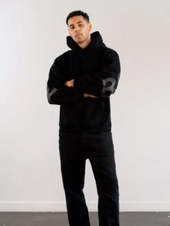 Tonal Idris Oversized Hoodie - Black -Blakely 2011TBLACKD 3