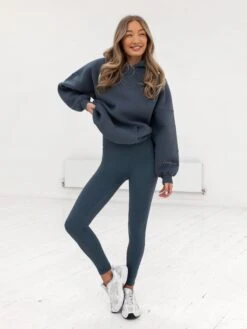 Outline Isabel Oversized Hoodie - Slate Blue 10 Outline Isabel Oversized Hoodie - Slate Blue -Blakely 20120SlateBlue 01D