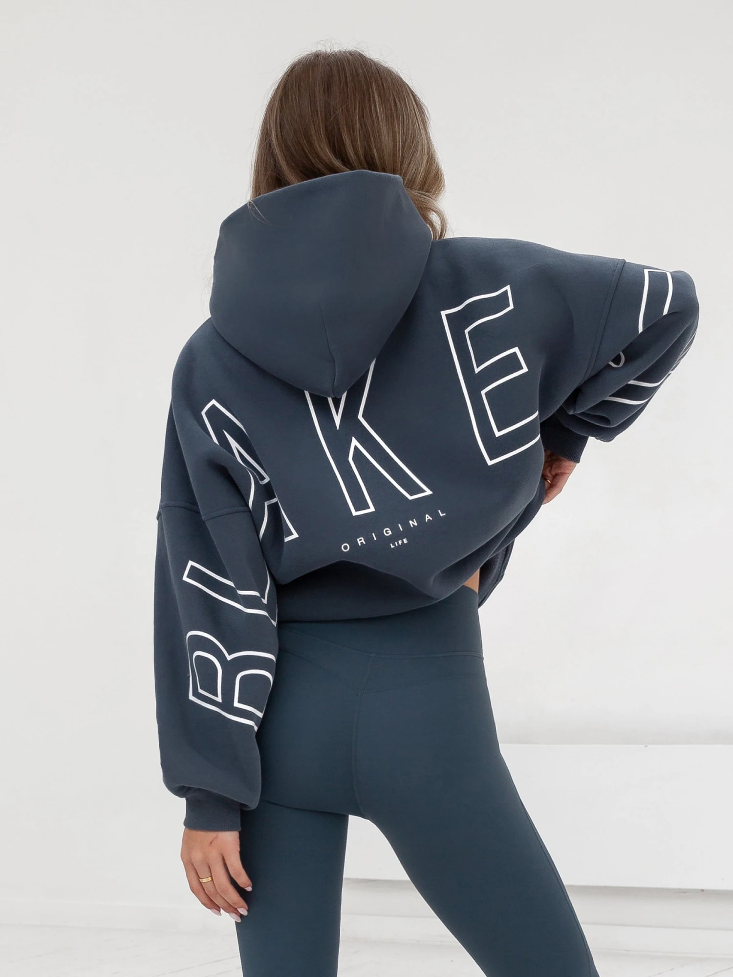 Outline Isabel Oversized Hoodie - Slate Blue 7 Outline Isabel Oversized Hoodie - Slate Blue - Image 5