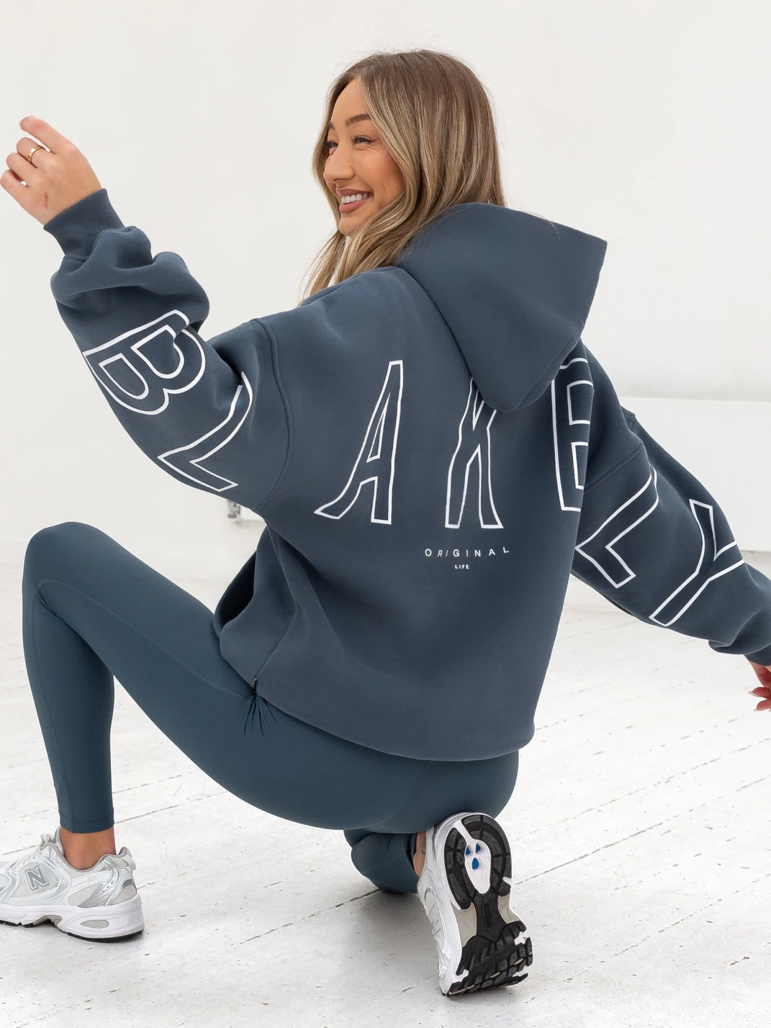 Outline Isabel Oversized Hoodie - Slate Blue 6 Outline Isabel Oversized Hoodie - Slate Blue - Image 4