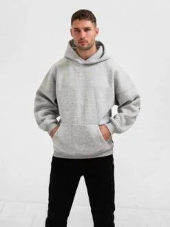 Outline Idris Oversized Hoodie - Marl Grey -Blakely 20130MARLGREY 02D