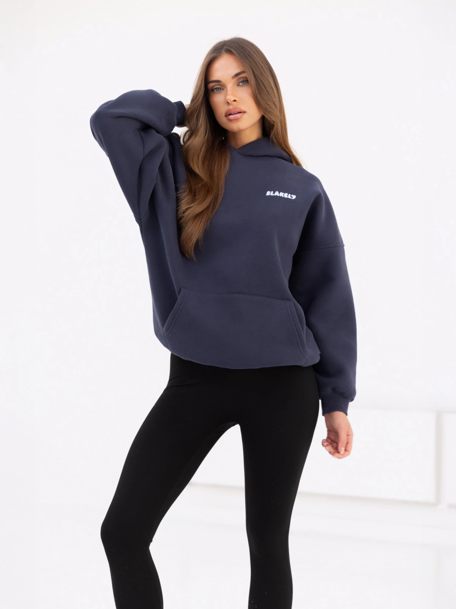 CloudPrint Oversized Hoodie - True Navy 7 CloudPrint Oversized Hoodie - True Navy - Image 5