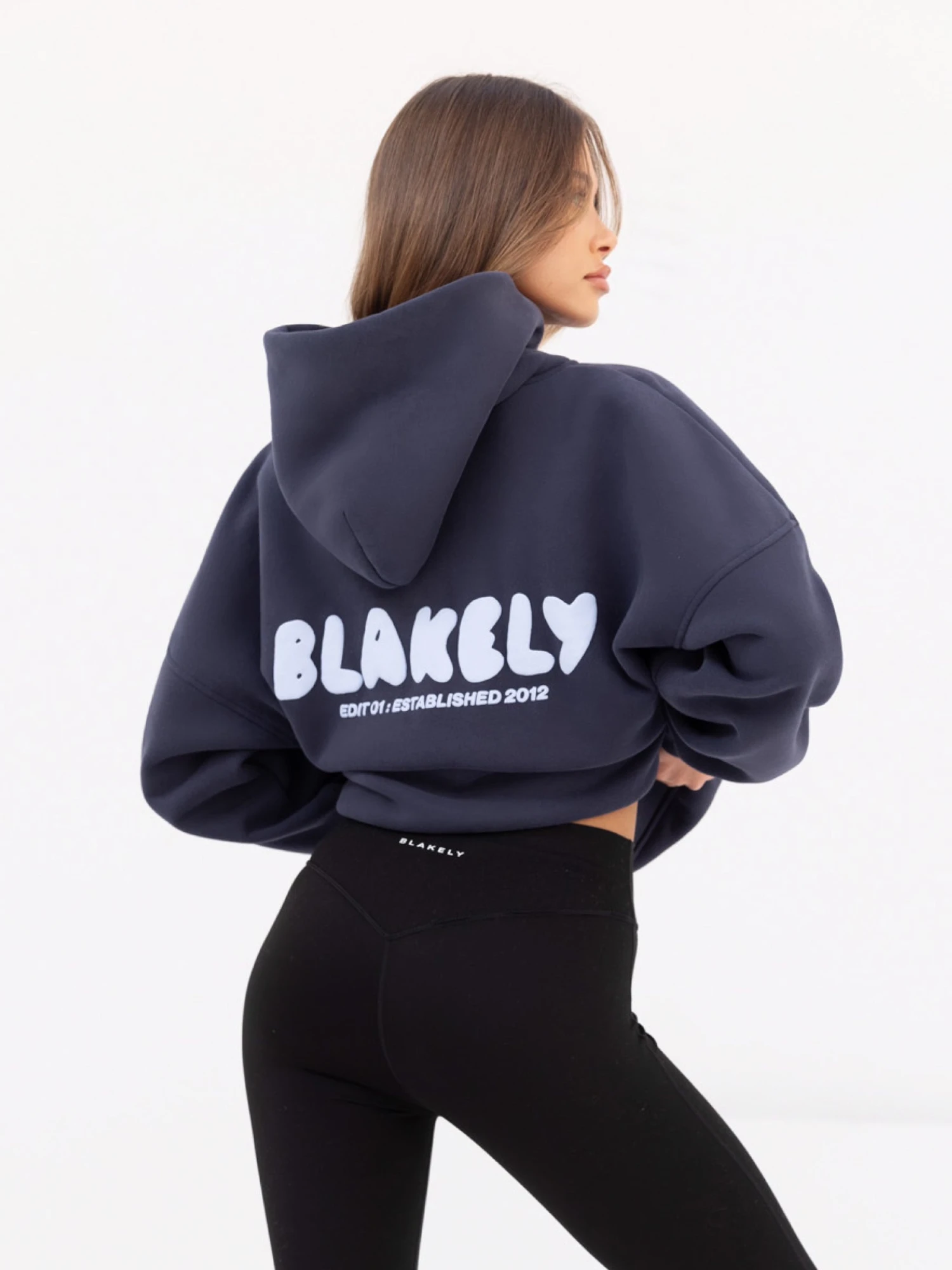 CloudPrint Oversized Hoodie - True Navy 3 CloudPrint Oversized Hoodie - True Navy