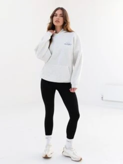 Active Studios Oversized Hoodie - Marl White & Slate Blue 10 Active Studios Oversized Hoodie - Marl White & Slate Blue -Blakely 2015CMARLW SLATED 3