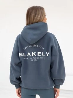 Active Studios Oversized Hoodie - Slate Blue -Blakely 2015SSlateblue 05D
