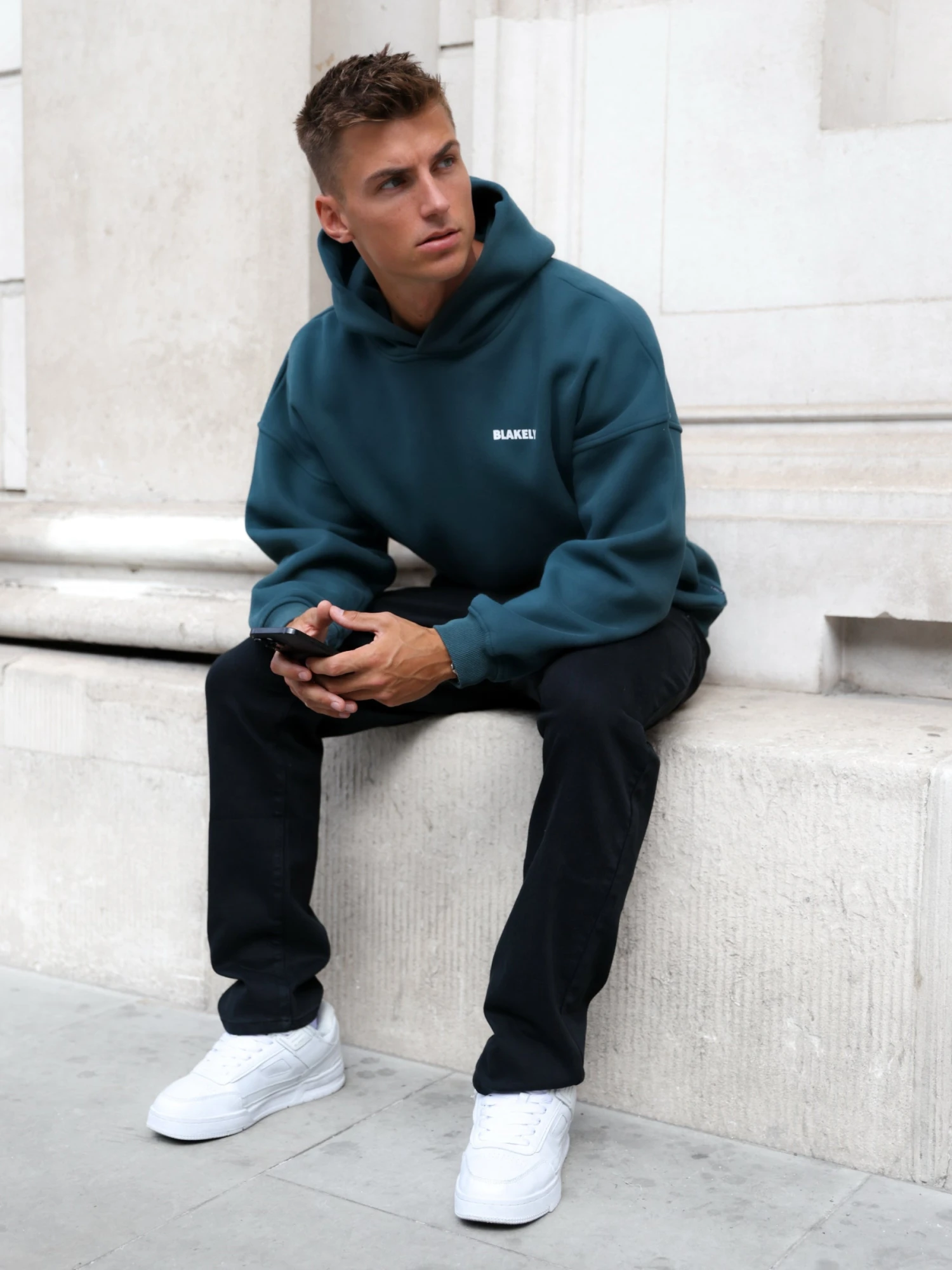 Arlo Relaxed Hoodie - Teal Green 8 Arlo Relaxed Hoodie - Teal Green - Image 6