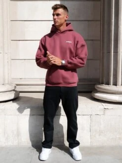 Arlo Relaxed Hoodie - Dark Pink -Blakely 2016OMPINK02D